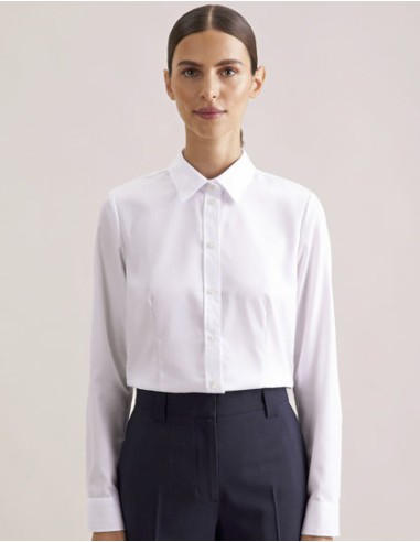 SEI-080661-Womens Blouse Regular Fit Fine Twill Longsleeve